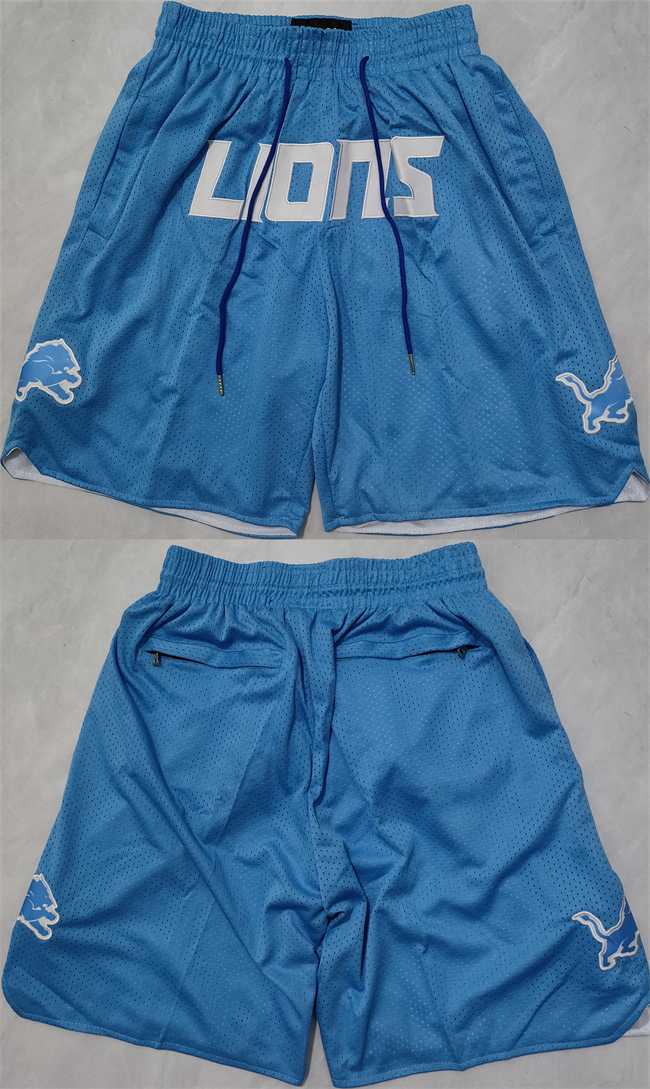 Mens Detroit Lions Blue Shorts